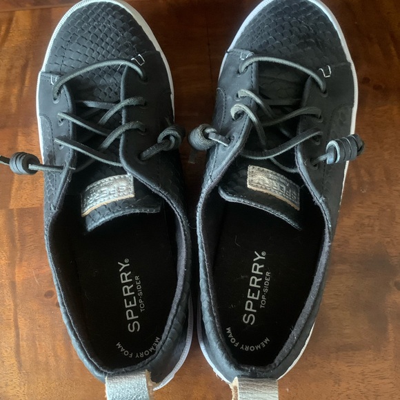 Sperry Black Textured Sneakers - Picture 2 of 6